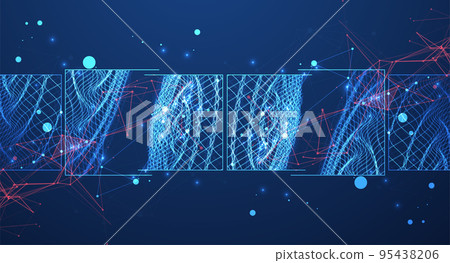 Abstract background. Water wave texture in the middle of the square. Abstract background. Water wave texture in the middle of the square. 95438206