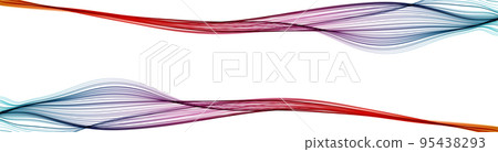 Abstract flowing wave lines. Design element for technology, science, modern concept. 95438293