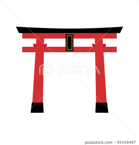 Illustration of a simple torii gate Illustration of a simple torii gate 95438497