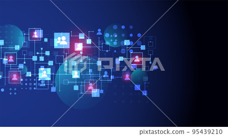 Social media vector background. Communication concept. 95439210
