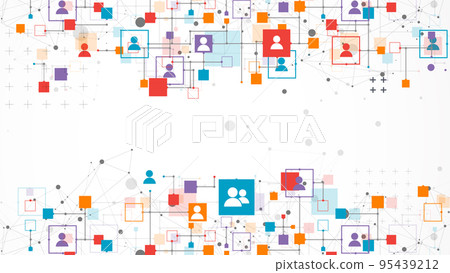 Social media vector background. Communication concept. Social media vector background. Communication concept. 95439212