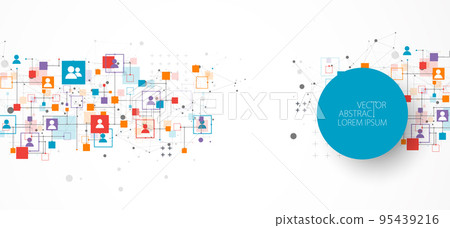 Social media vector background. Communication concept. Social media vector background. Communication concept. 95439216