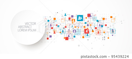 Social media vector background. Communication concept. Social media vector background. Communication concept. 95439224