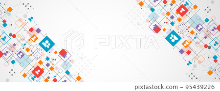 Social media vector background. Communication concept. Social media vector background. Communication concept. 95439226