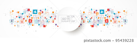 Social media vector background. Communication concept. Social media vector background. Communication concept. 95439228