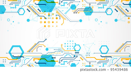 bstract technology concept. Circuit board, high computer color background. Vector illustration with space for content, web - template, business tech presentation. bstract technology concept. Circuit board, high computer color background. Vector illustration with space for content, web - template, business tech presentation. 95439486