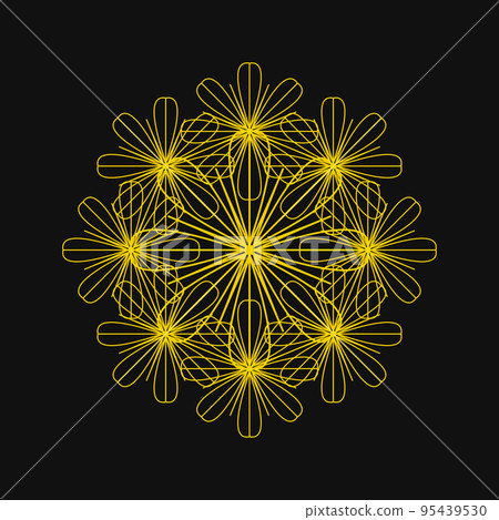 geometric pattern fractal sacred geometry colorful icon profile picture 95439530