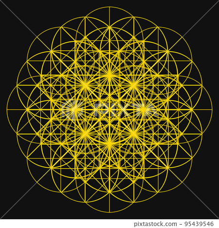 geometric pattern fractal sacred geometry colorful icon profile picture 95439546
