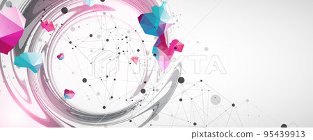 Abstract swirling. Futuristic geometric composition. Background for design works. Abstract swirling. Futuristic geometric composition. Background for design works. 95439913