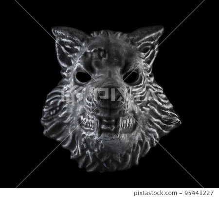 Wolf head isolated on black background with clipping path Wolf head isolated on black background with clipping path 95441227