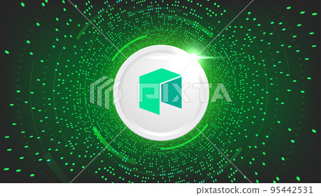 NEO coin cryptocurrency concept banner background. NEO coin cryptocurrency concept banner background. 95442531
