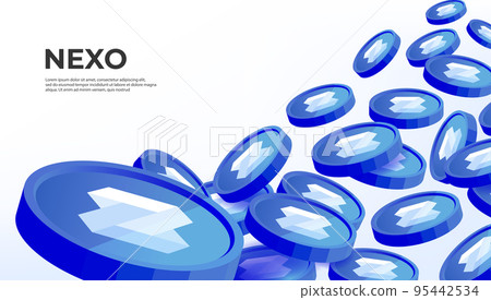 NEXO cryptocurrency concept banner background. NEXO cryptocurrency concept banner background. 95442534