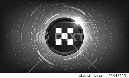 OKB coin cryptocurrency concept banner background. 95442535