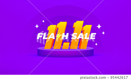 11.11 Shopping day Poster or banner. 11.11 Flash sale banner template. 11.11 Shopping day Poster or banner. 11.11 Flash sale banner template. 95442617