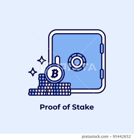 Proof of Stake (POS) icon. Crypto Staking concept. vector 95442652