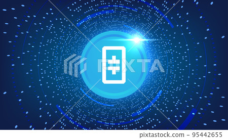 Theta Network (THETA) coin cryptocurrency concept banner background. Theta Network (THETA) coin cryptocurrency concept banner background. 95442655