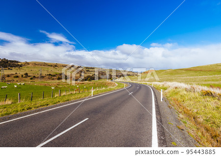Winding Road Near Ouse in Tasmania Australia 95443885