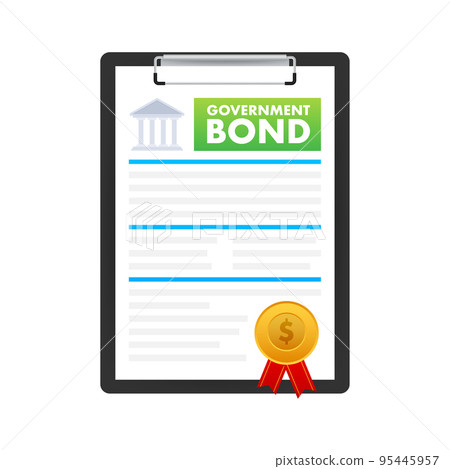 Government bonds icon. Financial supply. Vector stock illustration. Government bonds icon. Financial supply. Vector stock illustration. 95445957
