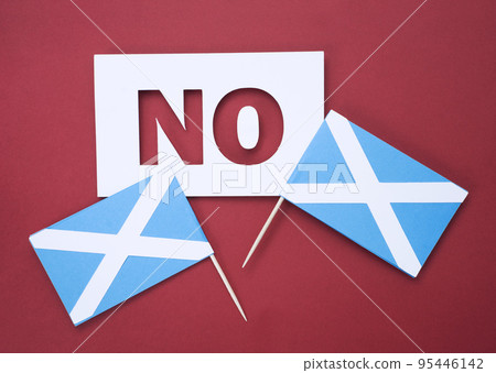Scottish independence referendum 19th october 2023. scotland vote for independence, politic relative background with national flags Scottish independence referendum 19th october 2023. scotland vote for independence, politic relative background with national flags 95446142