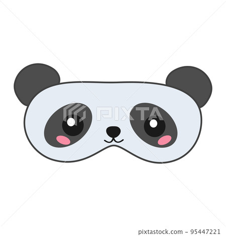 Sleep mask with baby panda face .Vector illustration 95447221