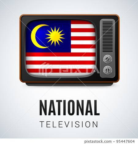 Round glossy icon of Malaysia 95447604