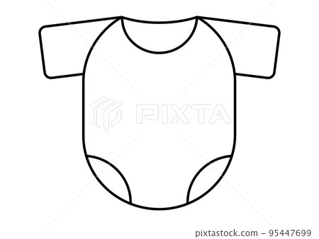 Romper black line art icon kids costume bodysuit. Romper black line art icon kids costume bodysuit. 95447699