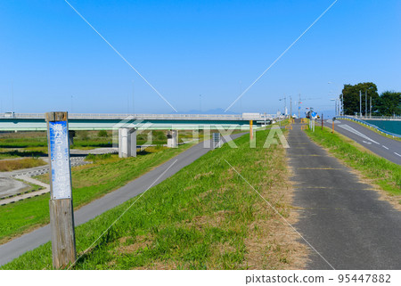 Scenery of the Tonegawa cycling road October 2022 Scenery of the Tonegawa cycling road October 2022 95447882