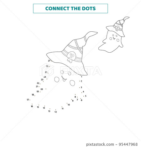 Connect the dots worksheet. Educational game for kids. Connect the dots worksheet. Educational game for kids. 95447968
