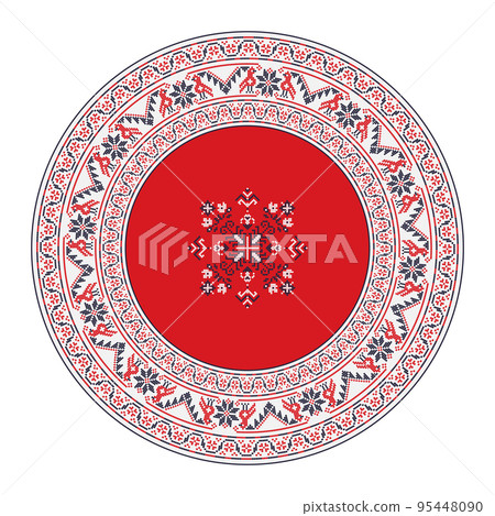 Ukrainian embroidery design element 18 95448090