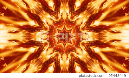Burning Star Shape Flame Geometric Pattern Background 95448449