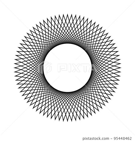 Abstract Circle Radial Pattern. Round Design Element. 95448462