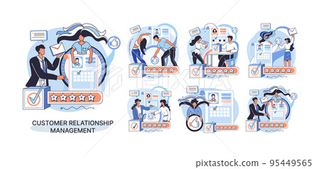 CRM metaphor. Customer Relationship Management. Application software for service organization CRM metaphor. Customer Relationship Management. Application software for service organization 95449565