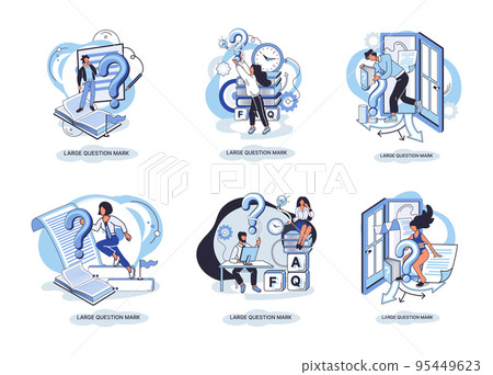 Ladge question mark. Problem and solution concept metaphor. Ask questions. FAQ frequently asked help Ladge question mark. Problem and solution concept metaphor. Ask questions. FAQ frequently asked help 95449623