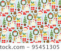 Christmas hand drawn style illustration background icon 95451305