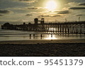 Toward sunset evening at Oceanside beach in California Toward sunset evening at Oceanside beach in California 95451379