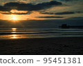 Toward sunset evening at Oceanside beach in California Toward sunset evening at Oceanside beach in California 95451381
