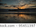 Toward sunset evening at Oceanside beach in California Toward sunset evening at Oceanside beach in California 95451397