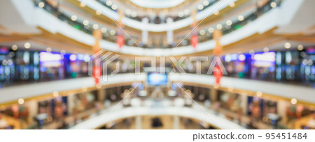Abstract blur modern shopping mall interior background Abstract blur modern shopping mall interior background 95451484