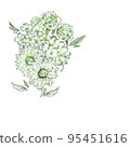 beautiful bouquet green 95451616