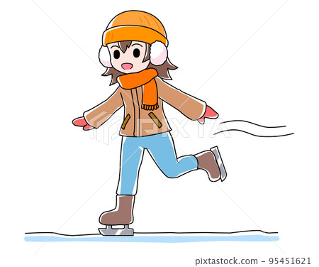 Illustration of ice skating 95451621