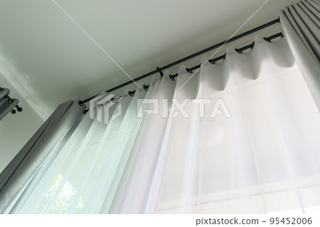 Curtain window interior decoration in living room Curtain window interior decoration in living room 95452006