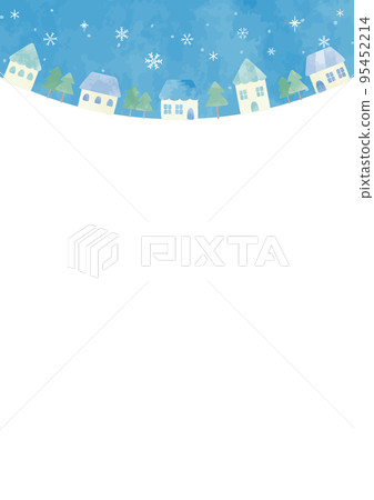 rustic winter cityscape illustration rustic winter cityscape illustration 95452214