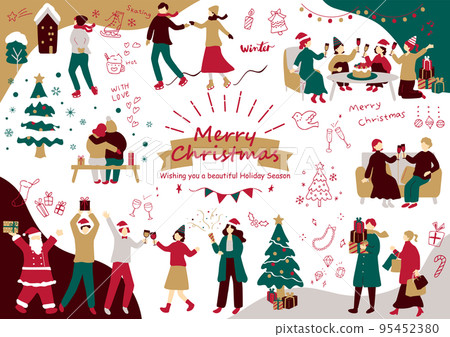 享受聖誕節的人們 95452380