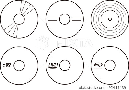 6 types of discs (back, front, record, CD, DVD, BD) 95453489