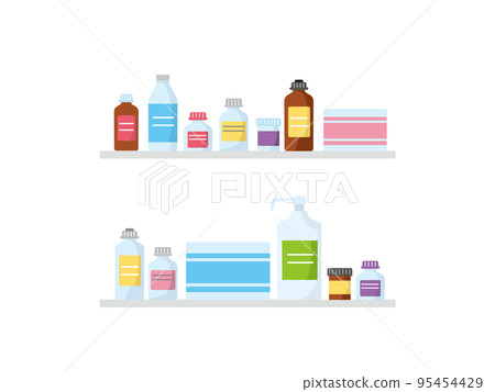 Simple vector illustration material set of medicine 95454429
