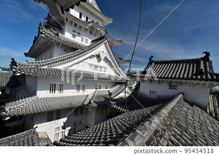 National Treasure Himeji Castle View from the small keep, coalition keep National Treasure Himeji Castle View from the small keep, coalition keep 95454518