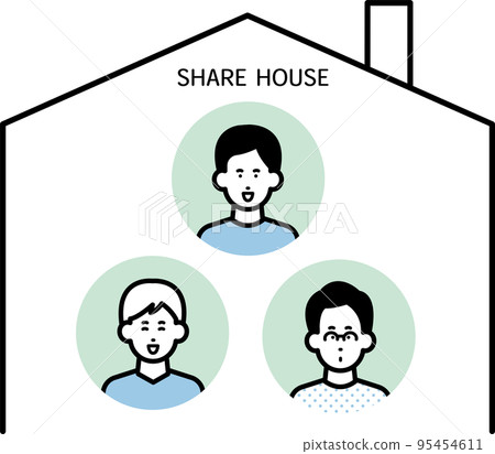 Illustration of share house Illustration of share house 95454611