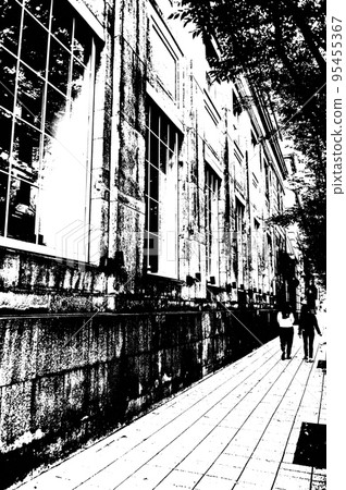 神戶海岸街上的建築街黑白照片 神戶海岸街上的建築街黑白照片 95455367