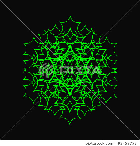 geometric pattern fractal sacred geometry colorful icon profile picture 95455755