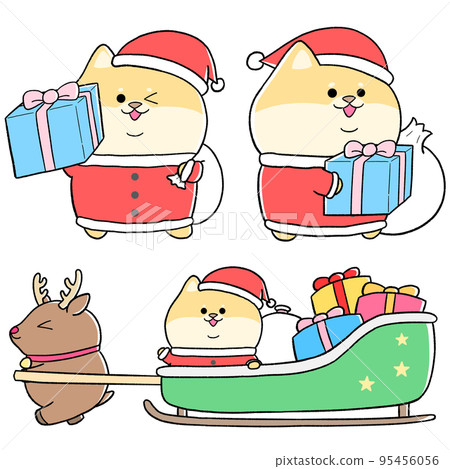 Yurukawa Shiba Inu Santa 3-piece set ② 95456056